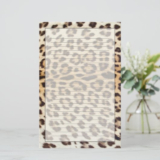 Lopardhaar Briefpapier (Staand voorkant)