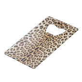 Lopardhaar Creditkaart Flessenopener (Achterkant Gekanteld)