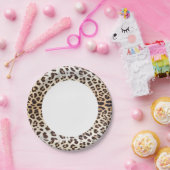 Lopardhaar Papieren Bordje (Feest)
