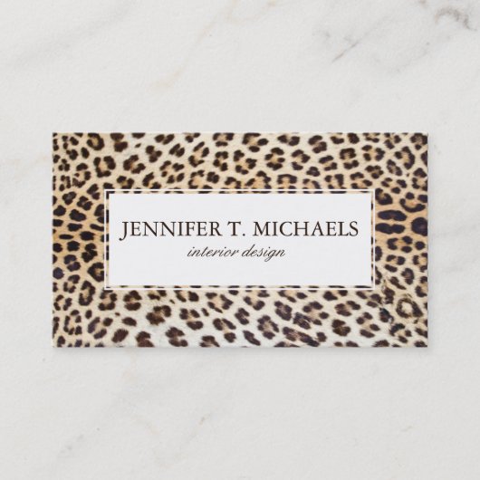 Lopardhaar Visitekaartje (Voorkant)
