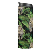 Lopards Pattern aangepaste monogram tumbler Thermosbeker (Geroteerd rechts)