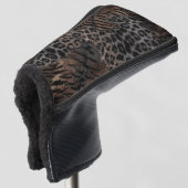 Lopardtijger met hoge kop golfheadcover (3/4 voorkant)