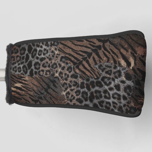 Lopardtijger met hoge kop golfheadcover (Voorkant)