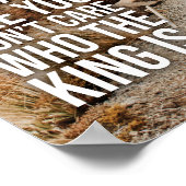 Lopen als een koning - Leeuw tegen Man - Motivatie Poster (Hoek)