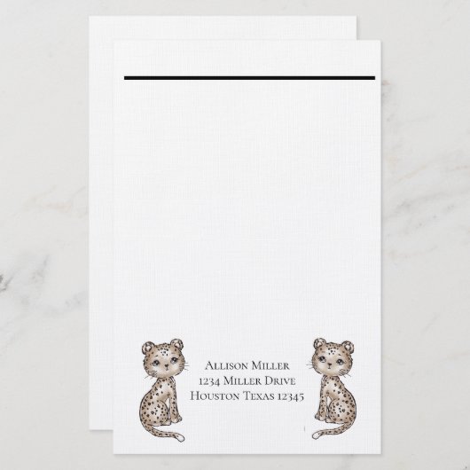 Lopen Briefpapier (Voorkant / Achterkant)