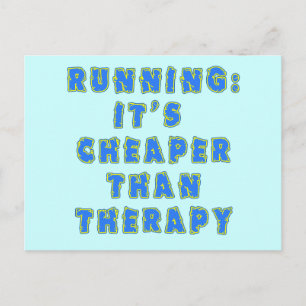 LOPEN:  CHEAPER DAN THERAPY-T-shirts Briefkaart