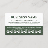 lopen de hondpunkkaart klantenkaartje (Achterkant)