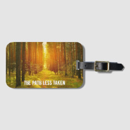 Lopen de weg Minder genomen Bagagelabel