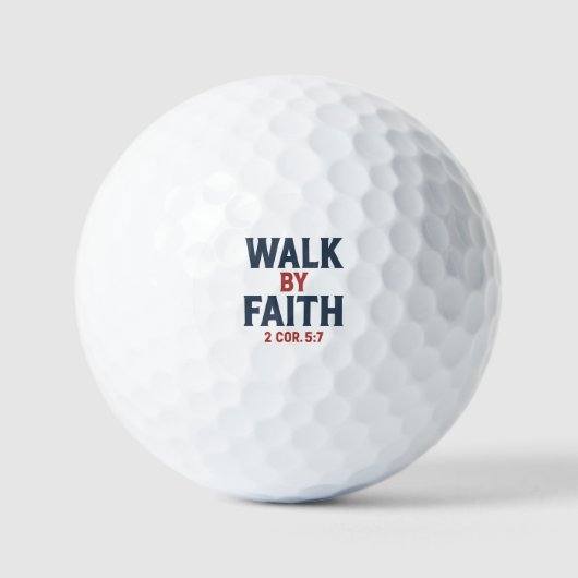 Lopen door geloof 2 Kor 5:7 Golfballen (Voorkant)
