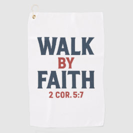 Lopen door geloof 2 Kor 5:7 Golfhanddoek