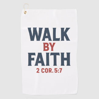 Lopen door geloof 2 Kor 5:7 Golfhanddoek