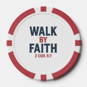 Lopen door geloof 2 Kor 5:7 Poker Chips (Voorkant)