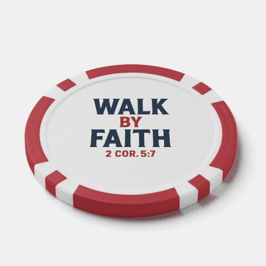 Lopen door geloof 2 Kor 5:7 Poker Chips (Enkel)