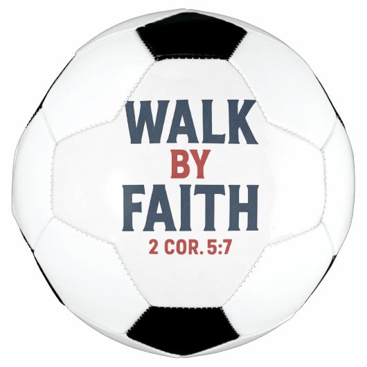 Lopen door geloof 2 Kor 5:7 Voetbal (Voorkant)
