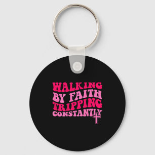 Lopen door geloof, constant struikelen sleutelhanger