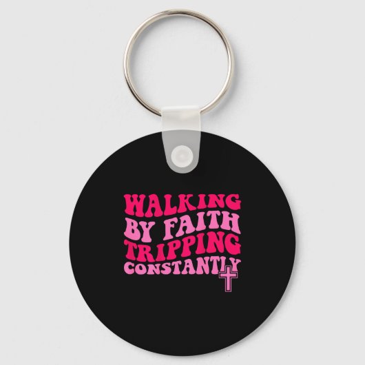 Lopen door geloof, constant struikelen sleutelhanger (Voorkant)