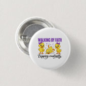 Lopen door geloof Eenden Knop  Ronde Button 3,2 Cm (Voorkant /achterkant)