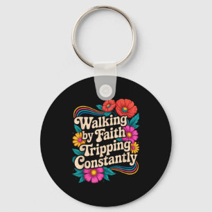 Lopen door geloof steeds struikelen Funny Walk Wi Sleutelhanger