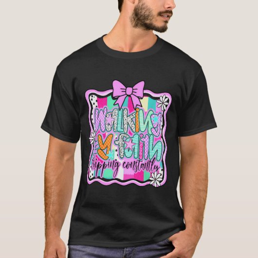 Lopen Door Het Geloof Valt Constant Christelijke B T-shirt (Voorkant)
