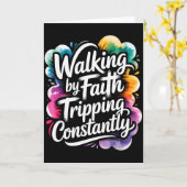 Lopen Door Het Geloof Valt Constantly Grappig Wand Kaart (Gele Bloem)
