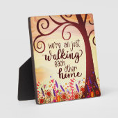  lopen elkaar thuis Inspirerend Fotoplaat (Voorkant)