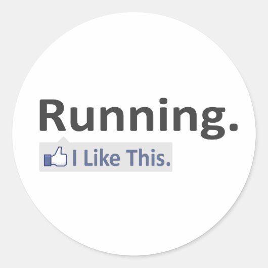Lopen...ik vind dit leuk ronde sticker (Voorkant)