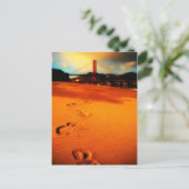 Lopen in crisisgebied briefkaart (Staand voorkant)