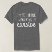 Lopen in cursief t-shirt (Design voorkant)