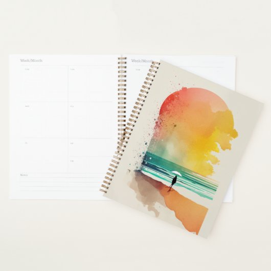 Lopen in de golven Abstract Strand Kunst Planner (Display)