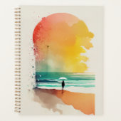 Lopen in de golven Abstract Strand Kunst Planner (Voorkant)