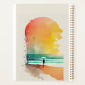 Lopen in de golven Abstract Strand Kunst Planner (Achterkant)