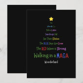 Lopen in een MAGA Wonderland Feestdagenkaart (Voorkant / Achterkant)