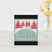 Lopen in een winter wonderland kaart (Gele Bloem)