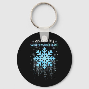 Lopen In Een Winter Wonderland Sneeuwvlok Kerstmis Sleutelhanger