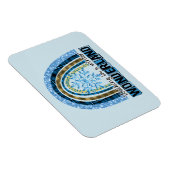 Lopen in een Winterland | Blauwe regenboog Magneet (Rechterzijde)