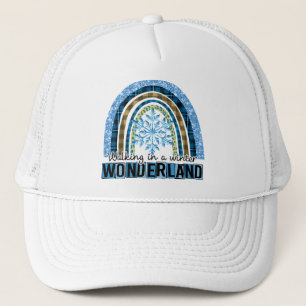 Lopen in een Winterland   Blauwe regenboog Trucker Pet