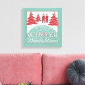 Lopen in een winterland canvas afdruk (Insitu (Woonkamer))