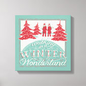 Lopen in een winterland canvas afdruk (Voorkant)