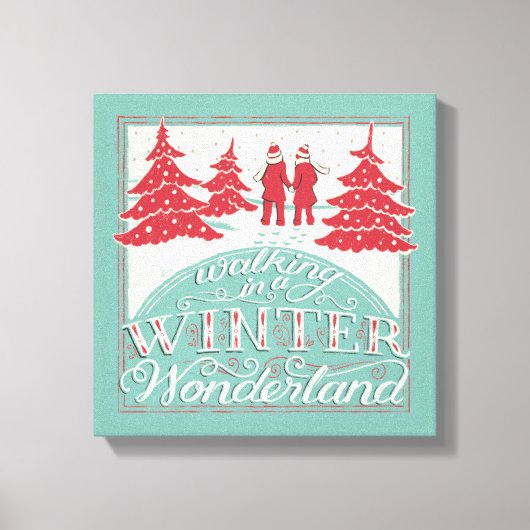 Lopen in een winterland canvas afdruk (Voorkant)