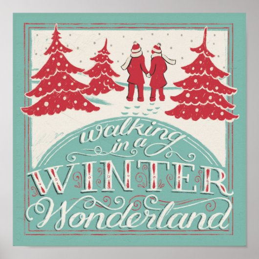 Lopen in een winterland poster (Voorkant)