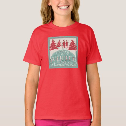 Lopen in een winterland t-shirt (Voorkant)
