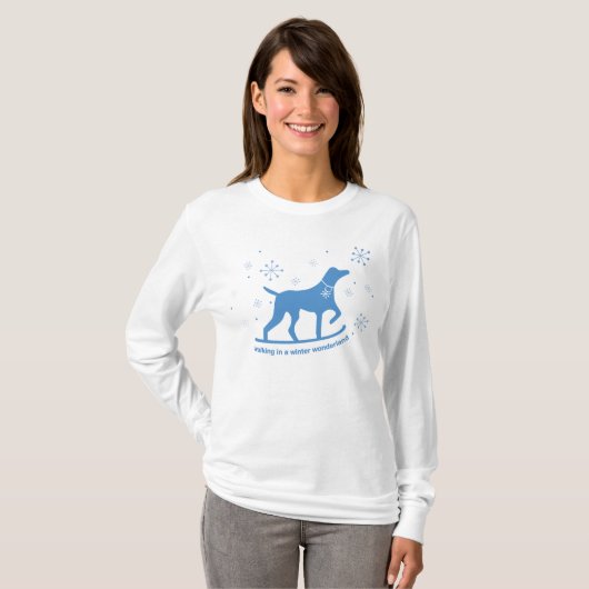 Lopen in een Winterland T-shirt (Voorkant volledig)