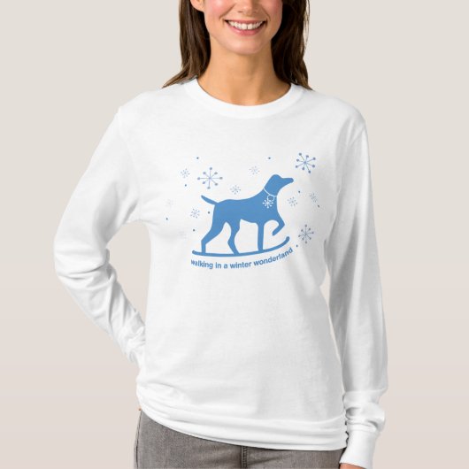 Lopen in een Winterland T-shirt (Voorkant)