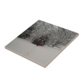 Lopen in een winterland tegeltje (Zijkant)