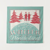 Lopen in een winterland wandkleed (Voorkant (horizontaal))