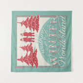 Lopen in een winterland wandkleed (Voorkant)