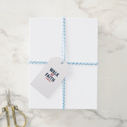 Lopen in geloof cadeaulabel (Met Touw)