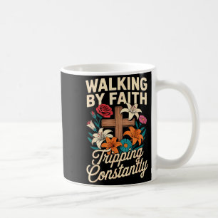 Lopen in geloof, struikelen, constant grappig Jezu Koffiemok