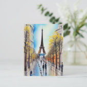 Lopen in het Briefkaart van Parijs (Staand voorkant)