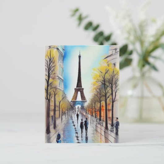 Lopen in het Briefkaart van Parijs (Staand voorkant)